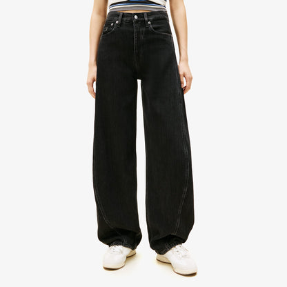 Tommy Hilfiger Mid Rise Barrel Kadın Mavi Pantolon