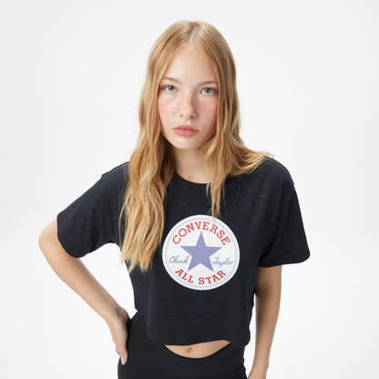 Converse Baskılı Kadın Siyah T-shirt