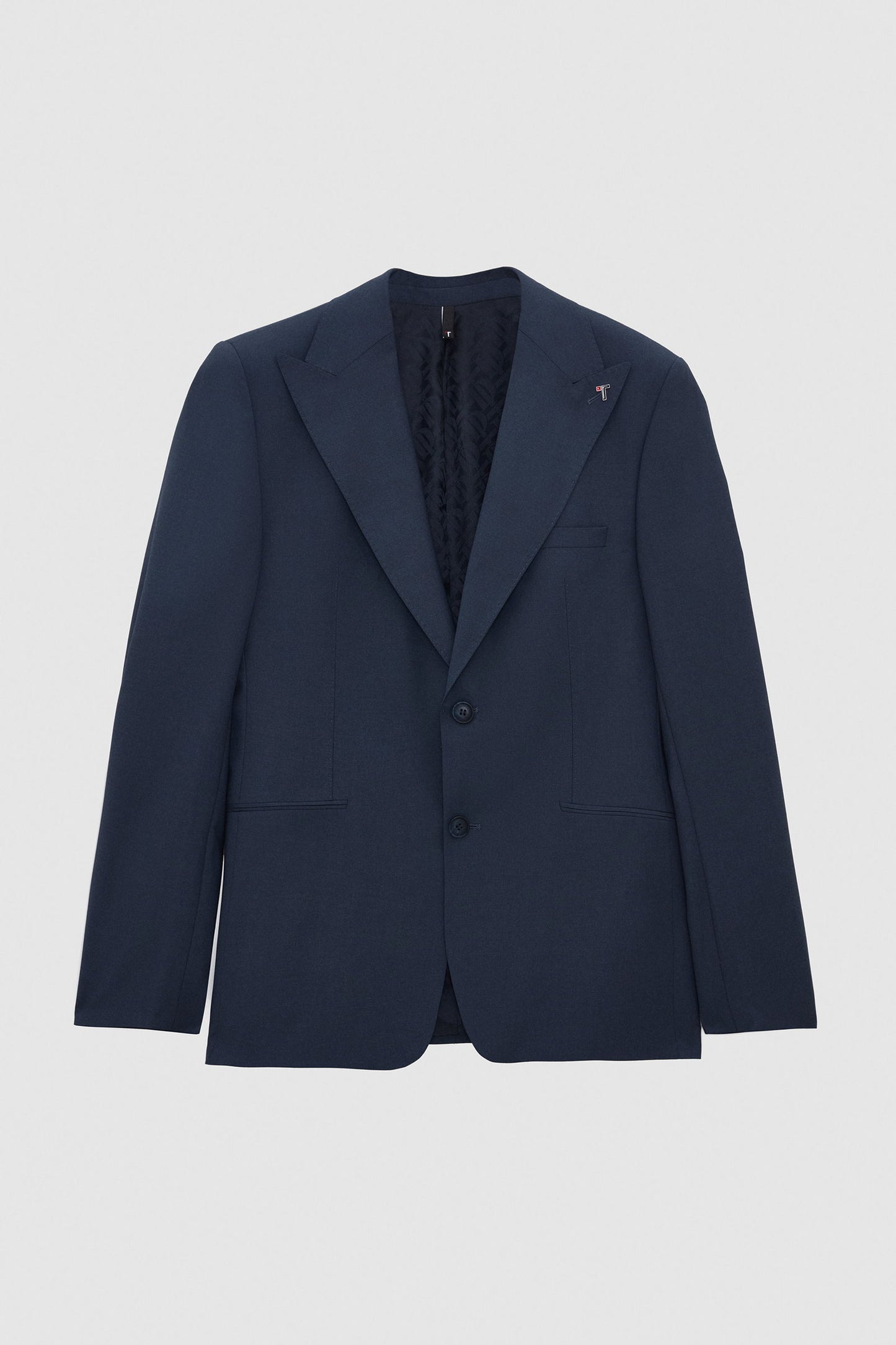 Tween Slim Fit Lacivert Düz Yünlü Takim Elbise