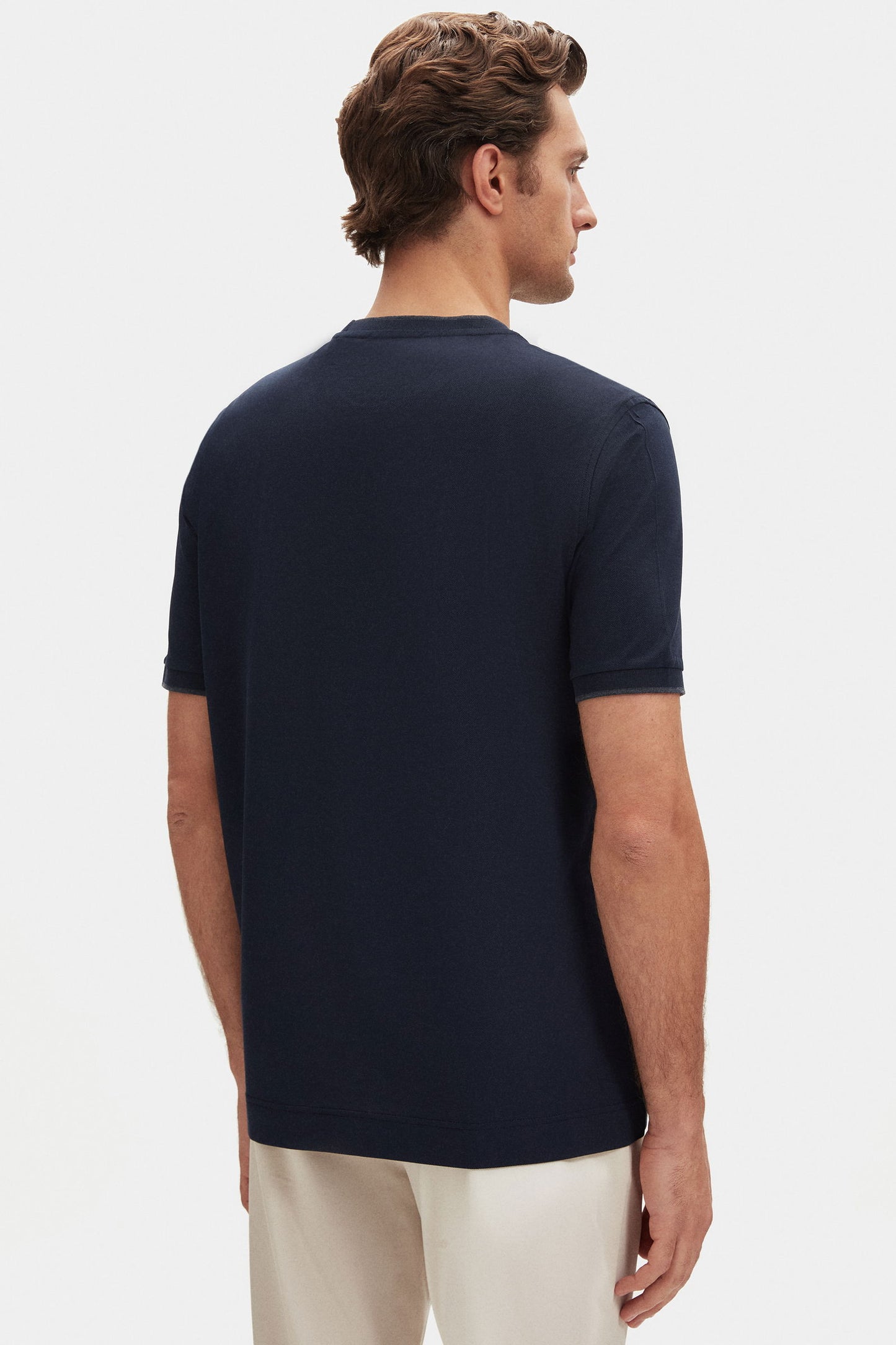 Damat Regular Fit Lacivert %100 Pamuk Merserize T-shirt