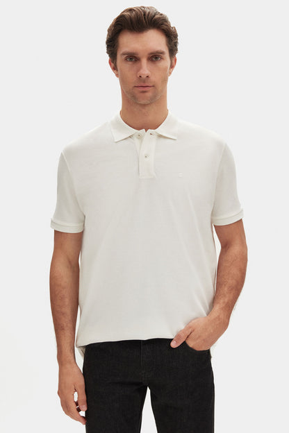 Damat Regular Fit Ekru %100 Pamuk Polo Yaka T-shirt