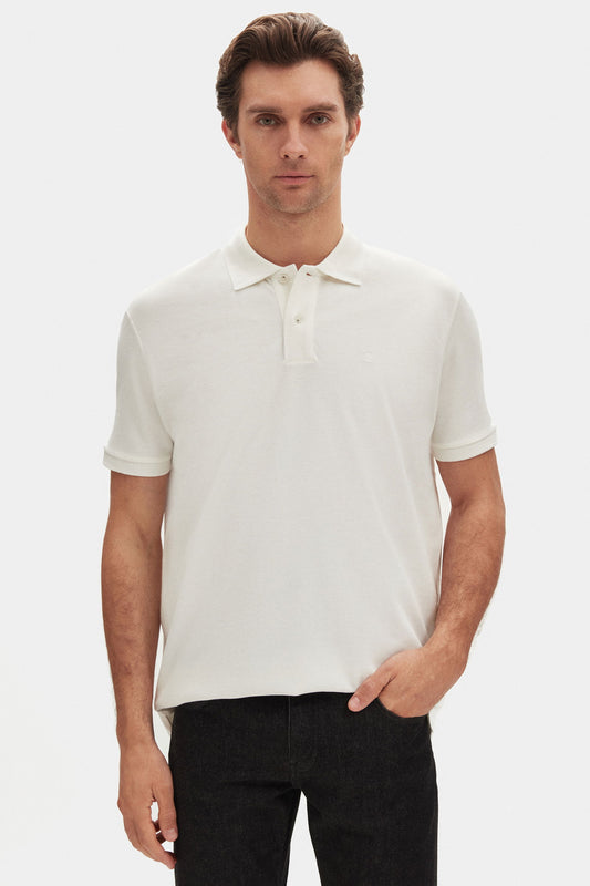 Damat Regular Fit Ekru %100 Pamuk Polo Yaka T-shirt