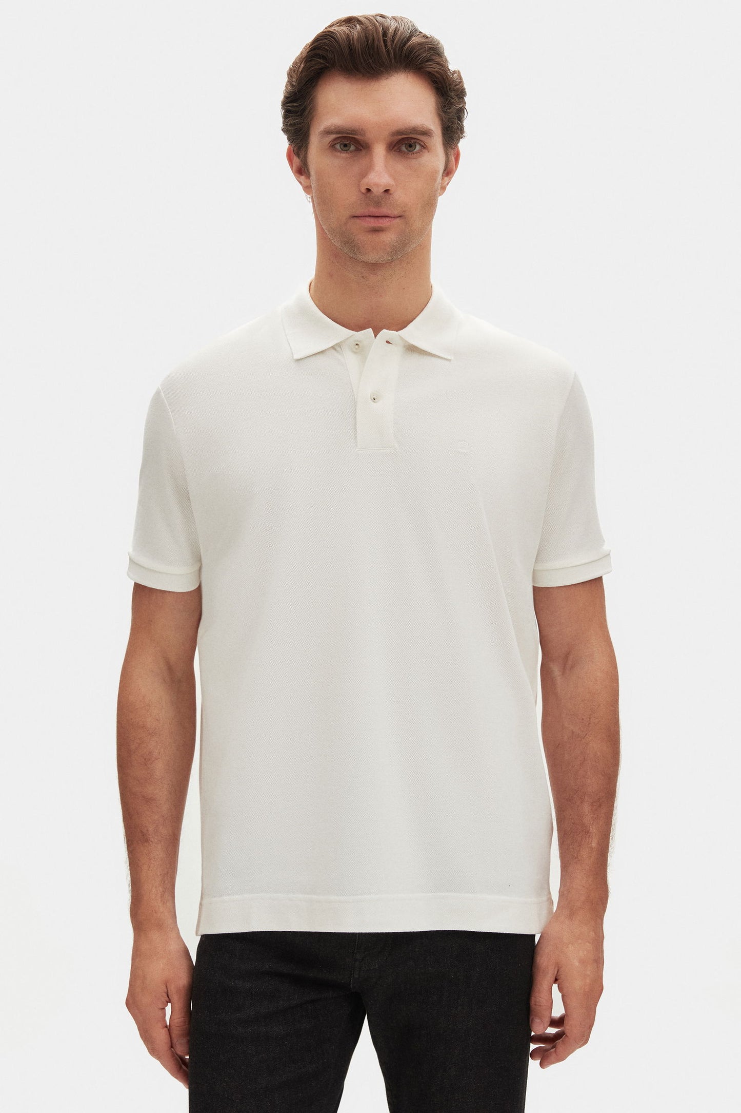 Damat Regular Fit Ekru %100 Pamuk Polo Yaka T-shirt