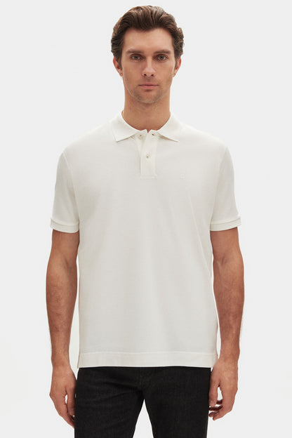 Damat Regular Fit Ekru %100 Pamuk Polo Yaka T-shirt