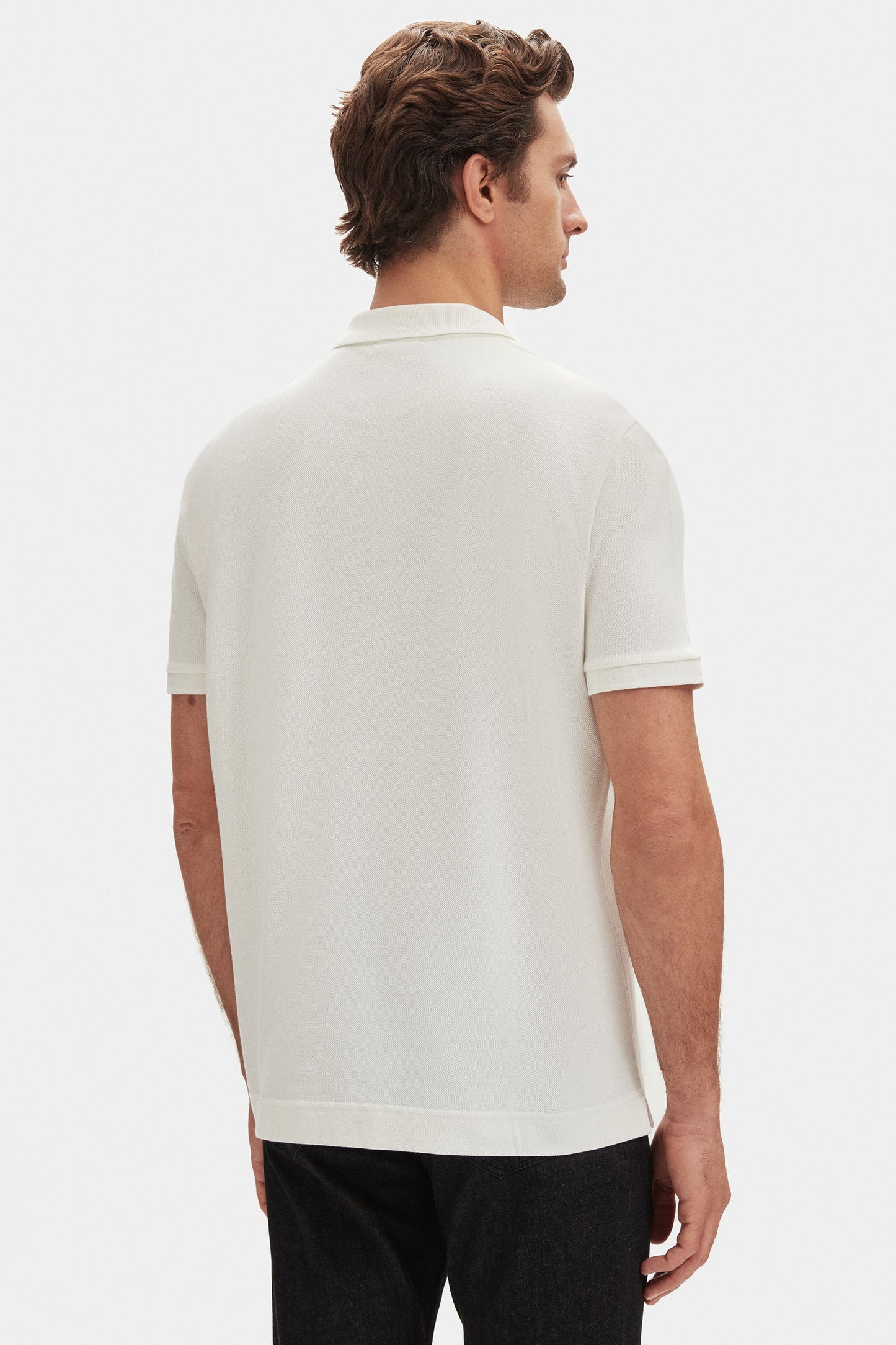 Damat Regular Fit Ekru %100 Pamuk Polo Yaka T-shirt