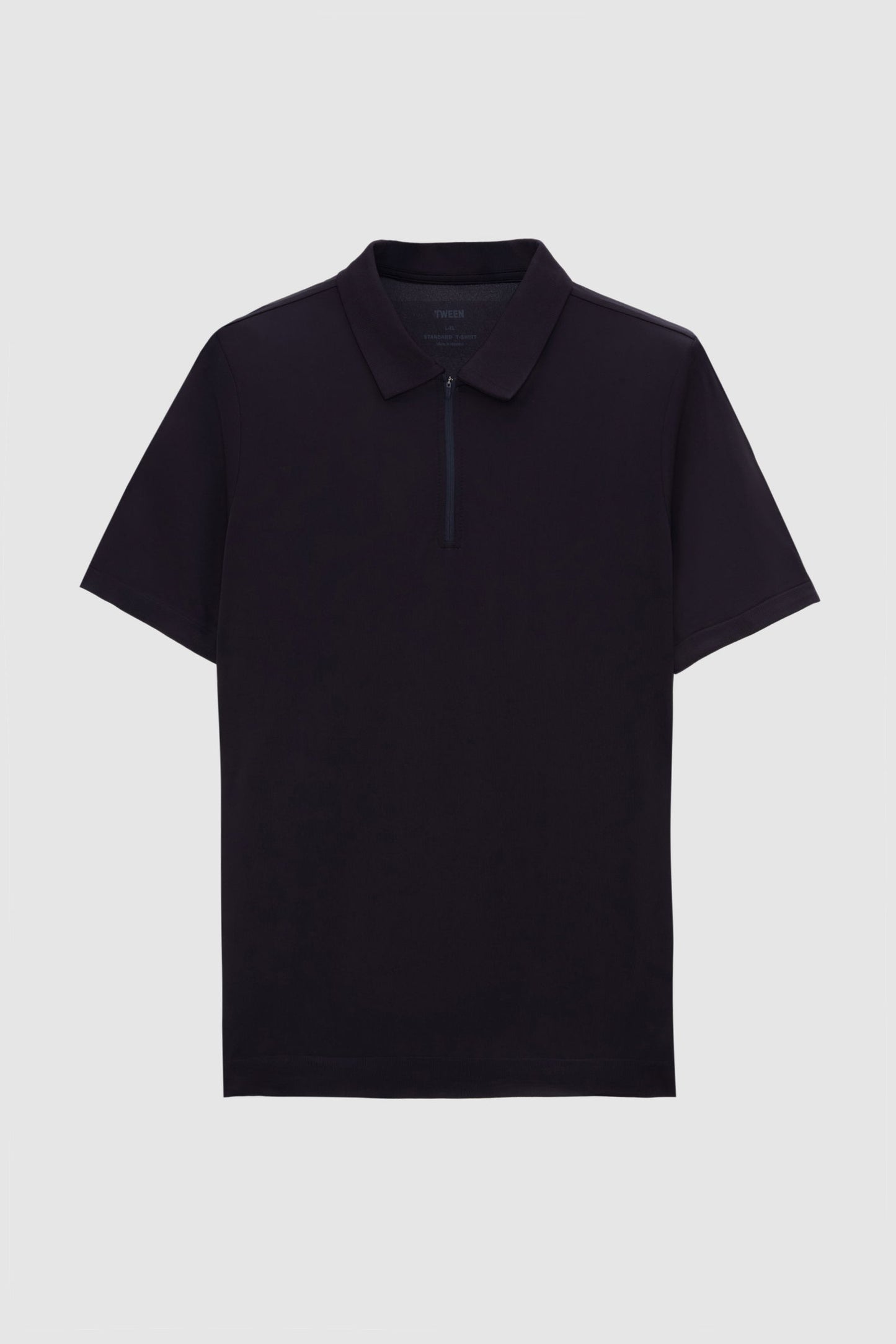 Tween Slim Fit Lacivert Yarım Fermuarlı Polo Yaka Yazlık T-shirt