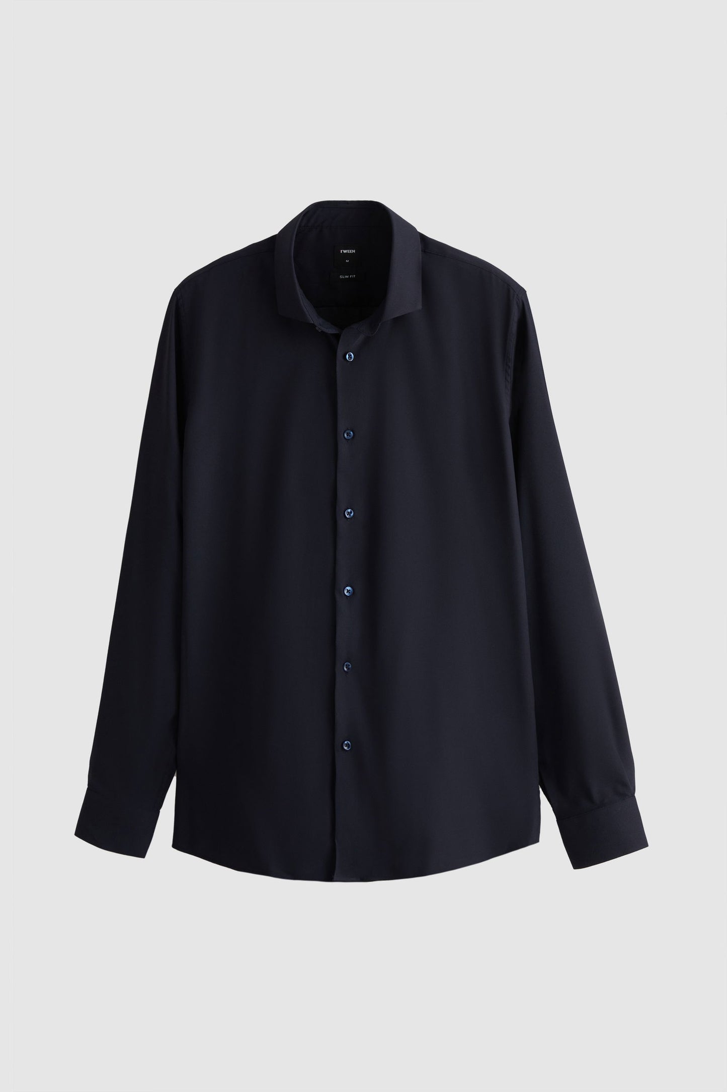 Tween Slim Fit Lacivert Düz Travel Gömlek
