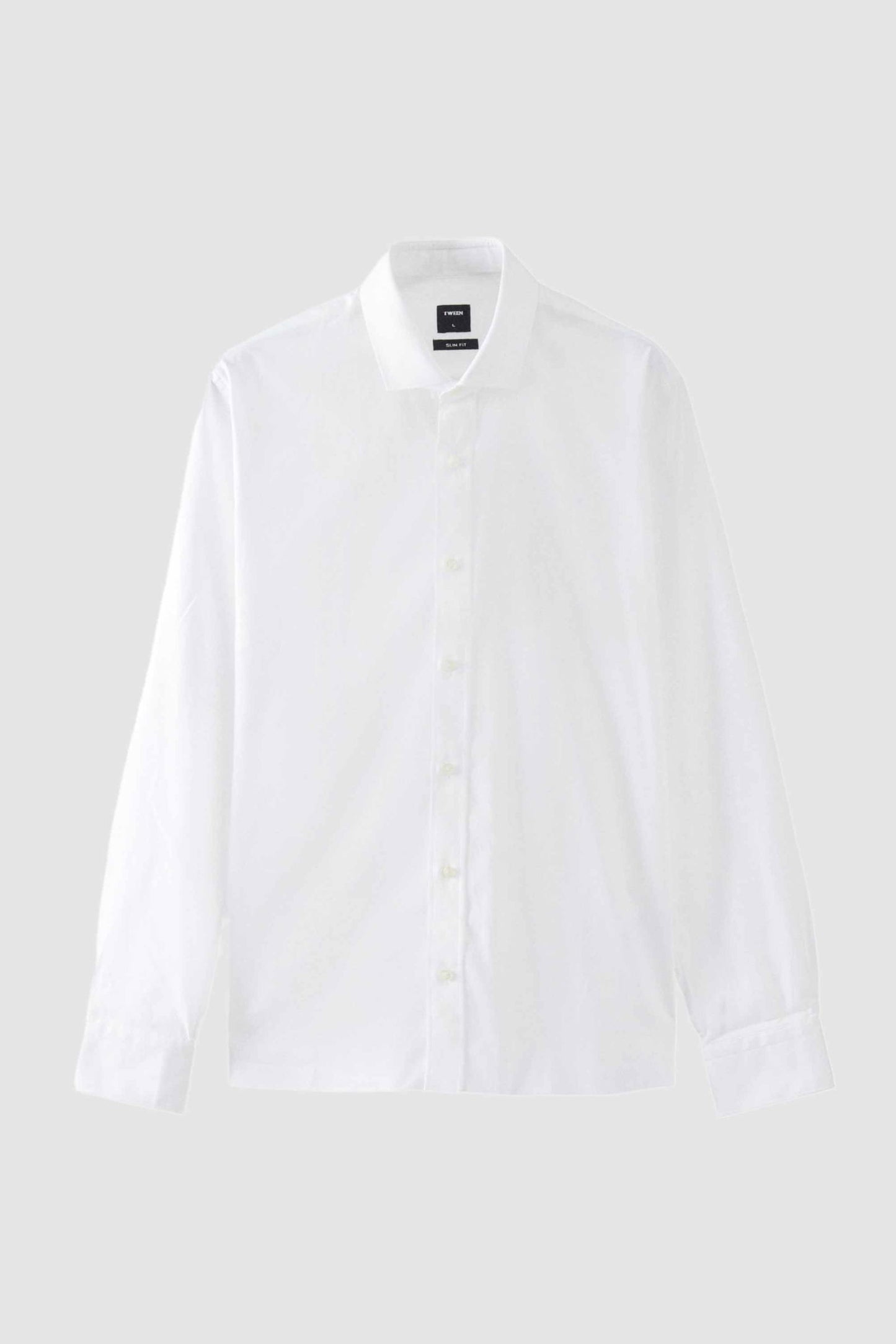 Tween Slim Fit Beyaz Dokulu %100 Pamuklu Gömlek