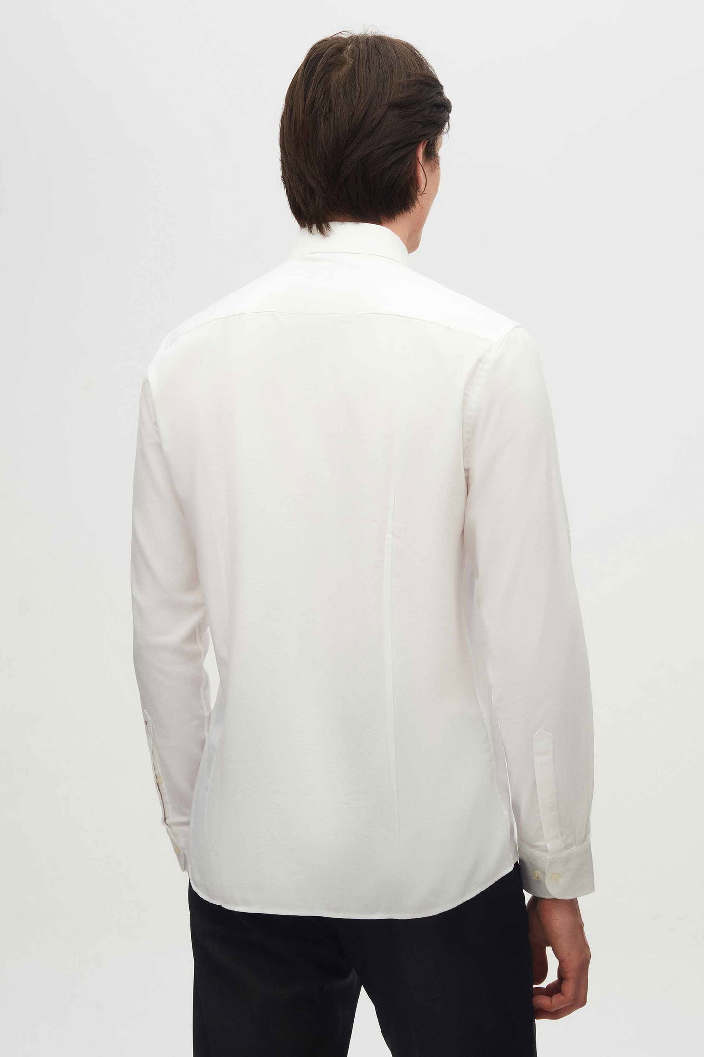 Tween Slim Fit Beyaz Dokulu %100 Pamuklu Gömlek