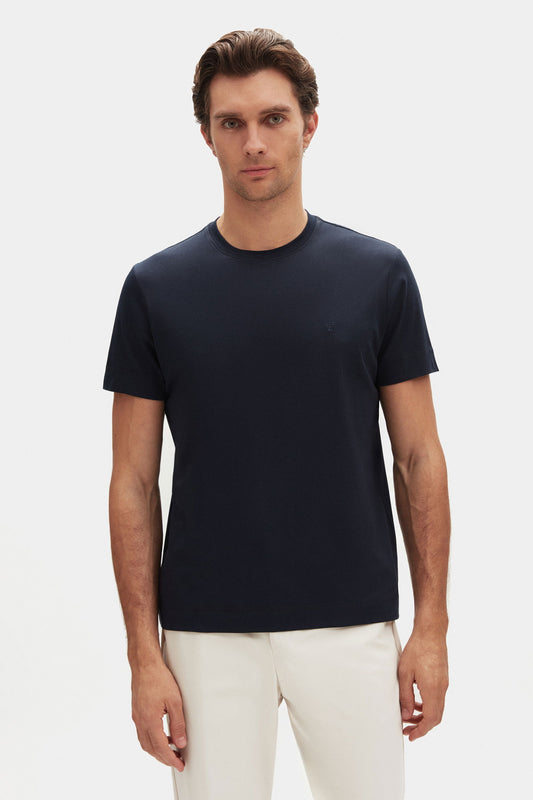 Damat Regular Fit Lacivert %100 Pamuk Merserize T-shirt