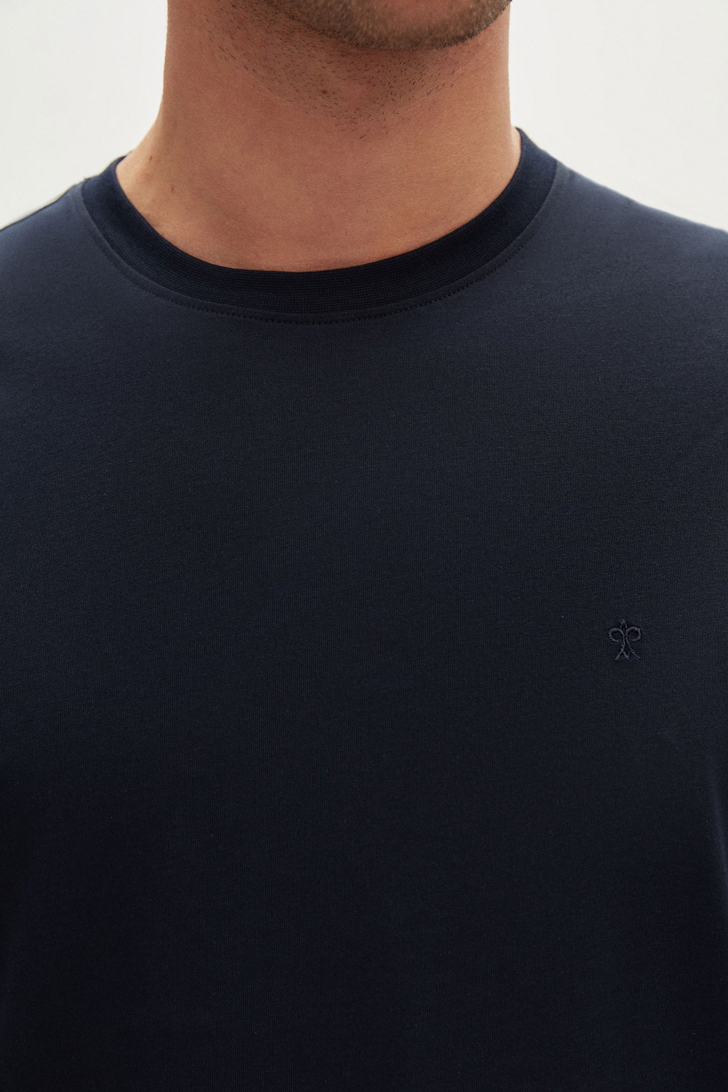 Damat Regular Fit Lacivert %100 Pamuk Merserize T-shirt
