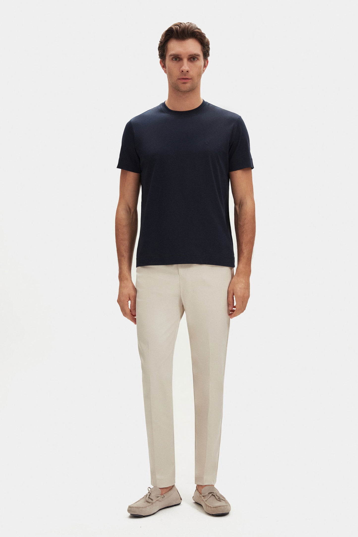 Damat Regular Fit Lacivert %100 Pamuk Merserize T-shirt
