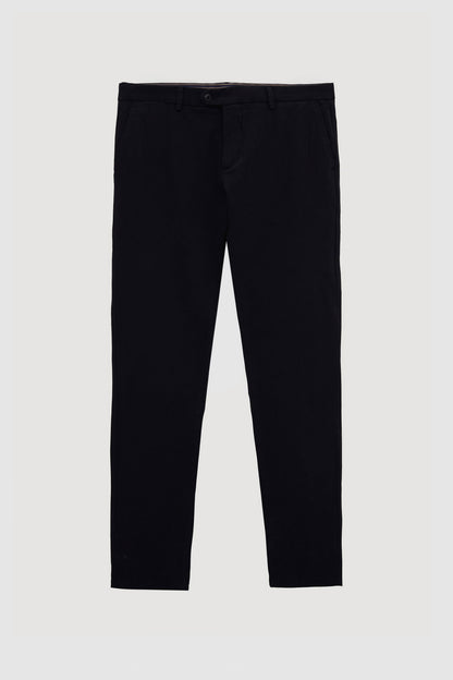 Damat Slim Fit Siyah Bi Strech Pamuklu Beli Içten Lastikli Chino Pantolon