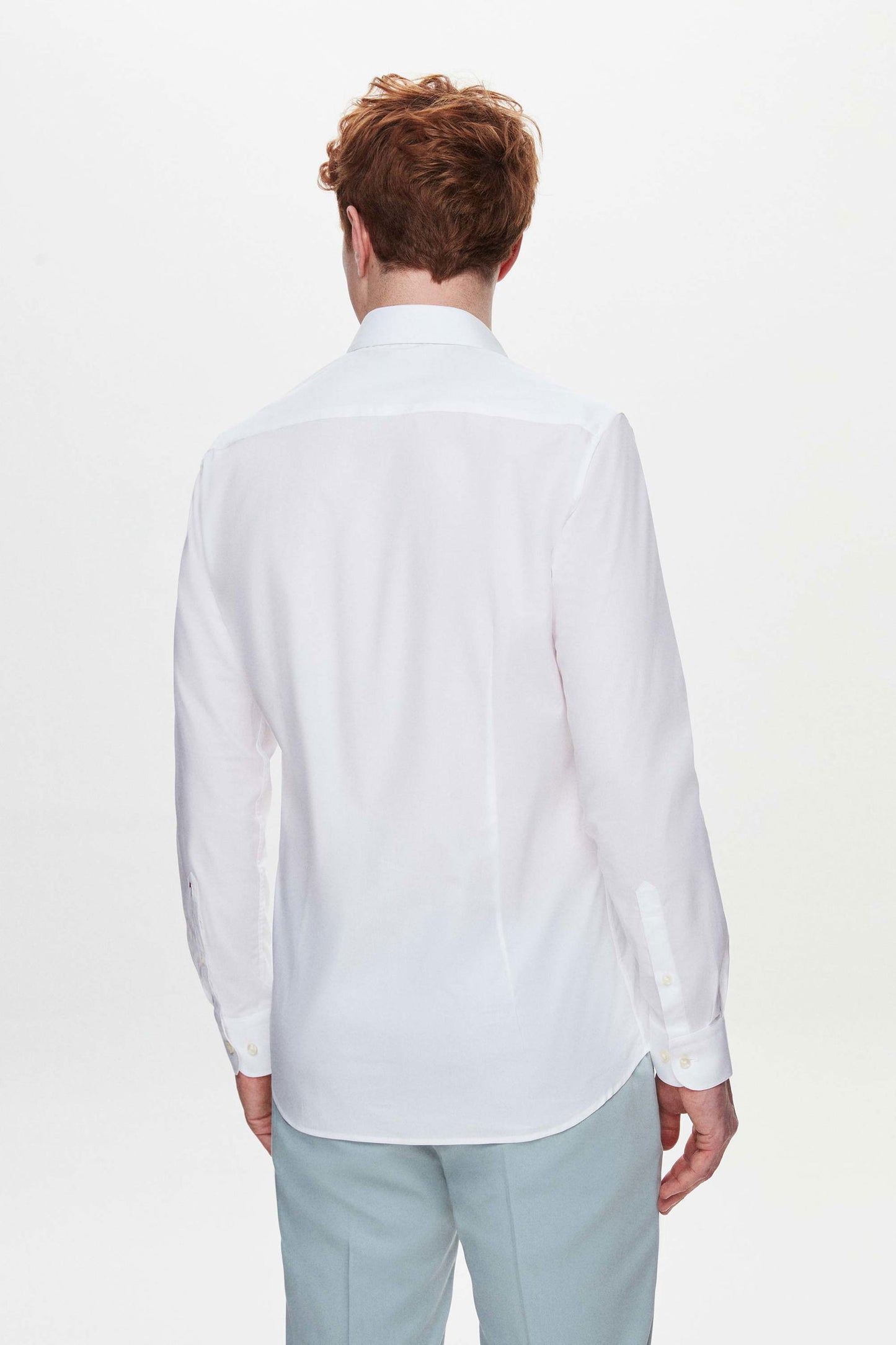 Tween Slim Fit Beyaz Düz Easy Care Gömlek