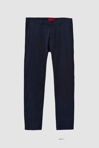 Damat Slim Fit Lacivert Düz Pamuklu Likralı Chino Pantolon