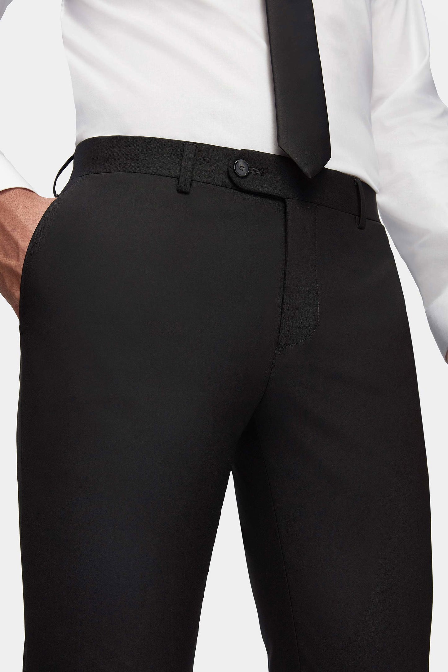 Tween Silim Fit Siyah Yün Karişimli Kumaş Pantolon