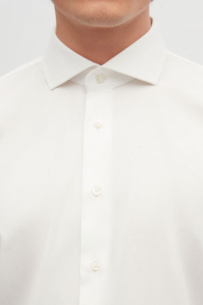 Damat Slim Fit Beyaz Düz Nano Care Gömlek