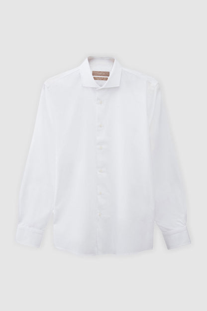 Damat Slim Fit Beyaz Düz Nano Care Gömlek