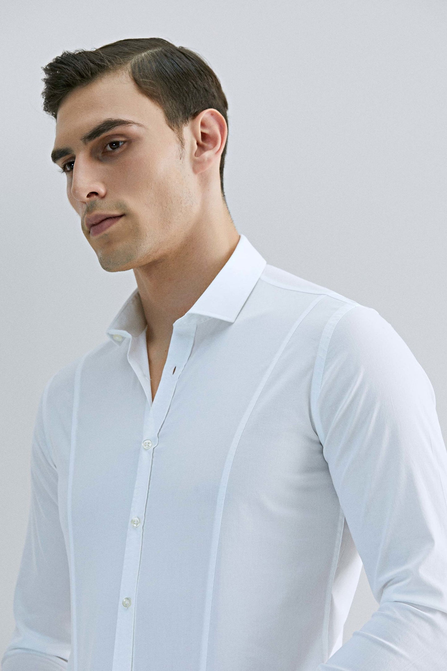 Tween Super Slim Fit Beyaz Düz Easy Care Gömlek
