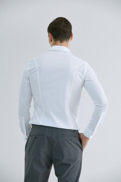 Tween Super Slim Fit Beyaz Düz Easy Care Gömlek