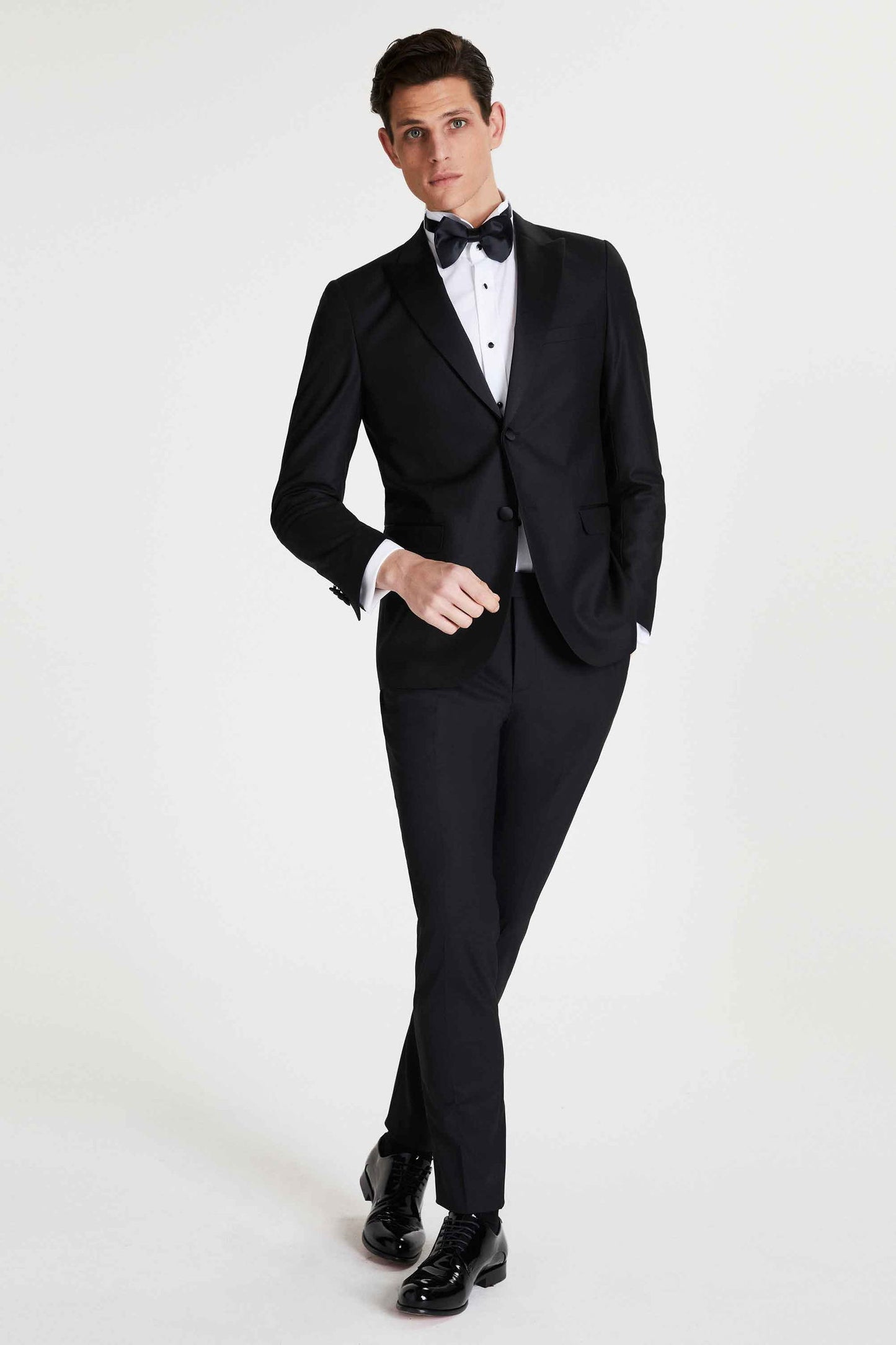 Tween Slim Fit Siyah Düz Smokin Takim