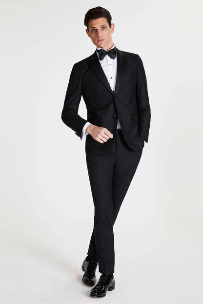 Tween Slim Fit Siyah Düz Smokin Takim