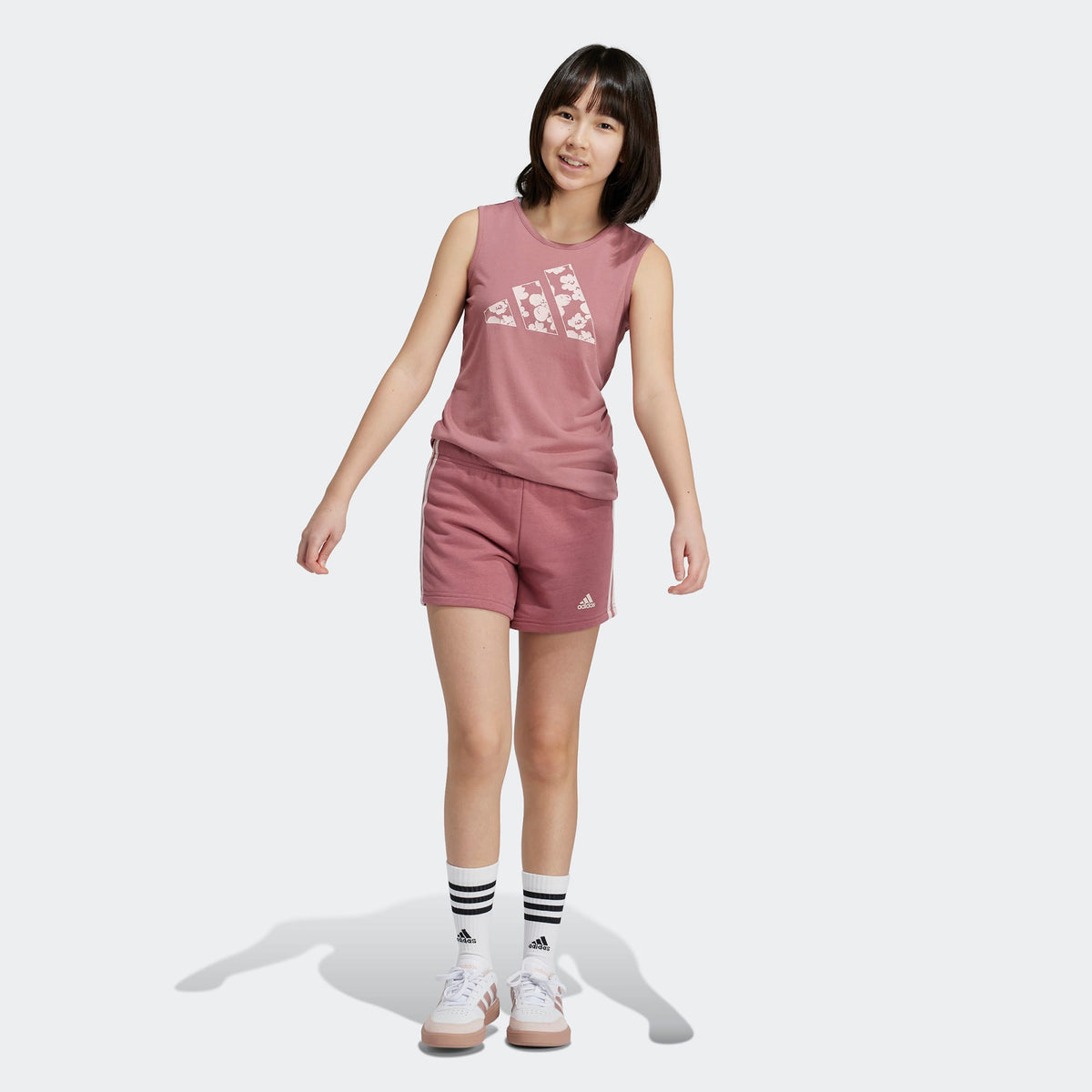 Adidas Essentials 3 Stripes Çocuk Pembe Günlük Şort