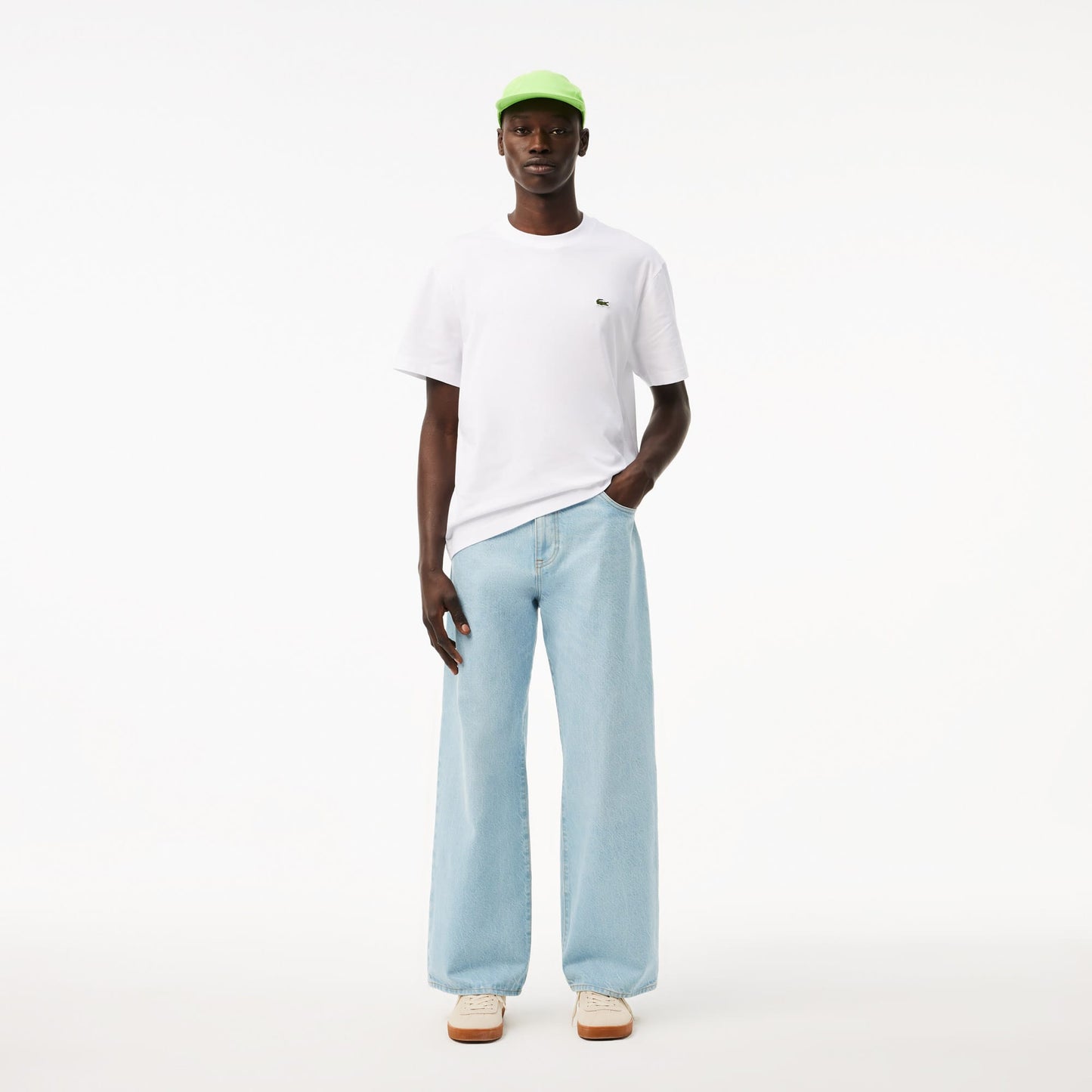 Lacoste Classic Fit Erkek Beyaz T-shirt