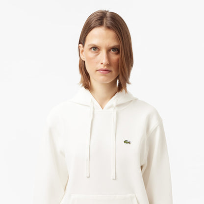 Lacoste Relaxed Fit Kadın Beyaz Sweatshirt