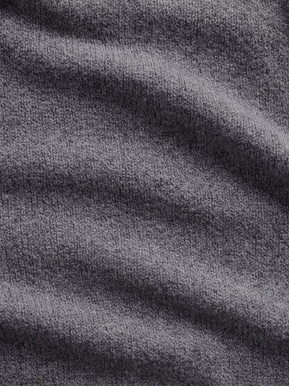 Gri Cashsoft Fermuarlı Sweatshirt