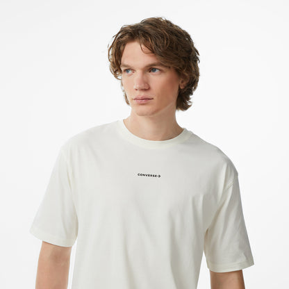 Converse Erkek Krem Grafik Baskılı T-shirt