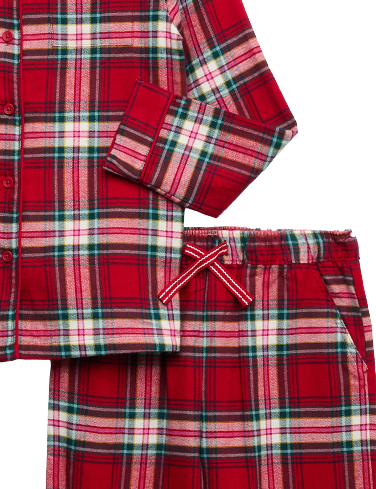 Ekose Desenli Uzun Kollu Pijama Takımı