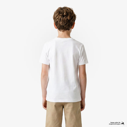 Gap Relaxed Fit Çocuk Beyaz T-shirt