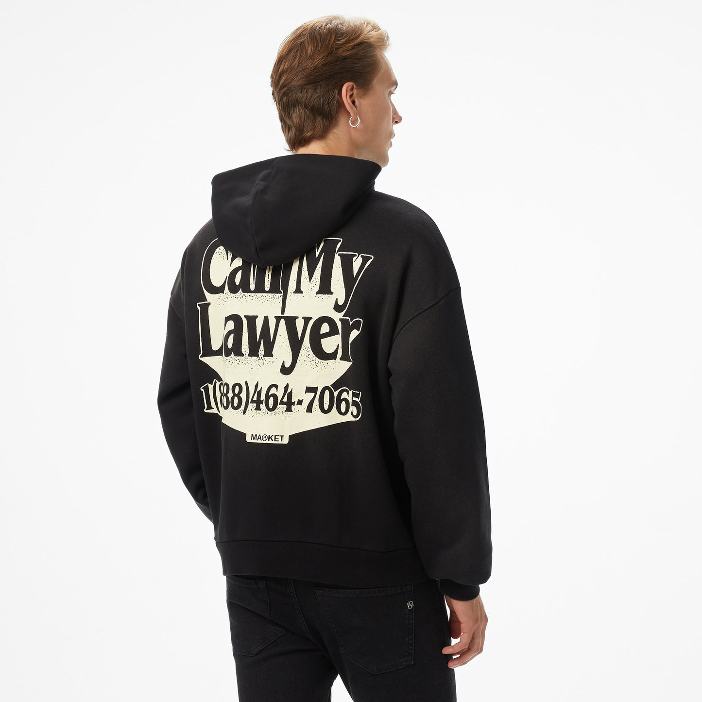 The Market 'call My Lawyer' Erkek Siyah Sweatshirt
