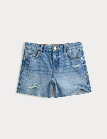 Denim Pamuklu Şort