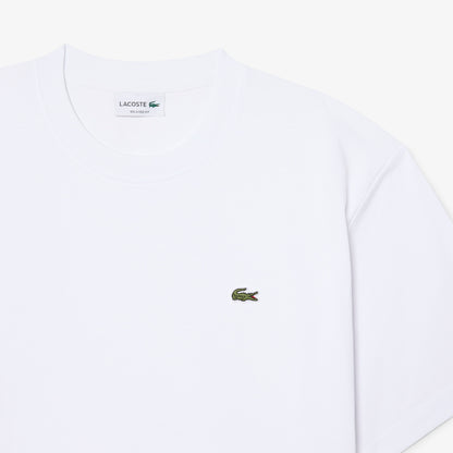 Lacoste Erkek Relaxed Fit Bisiklet Yaka Beyaz T-shirt