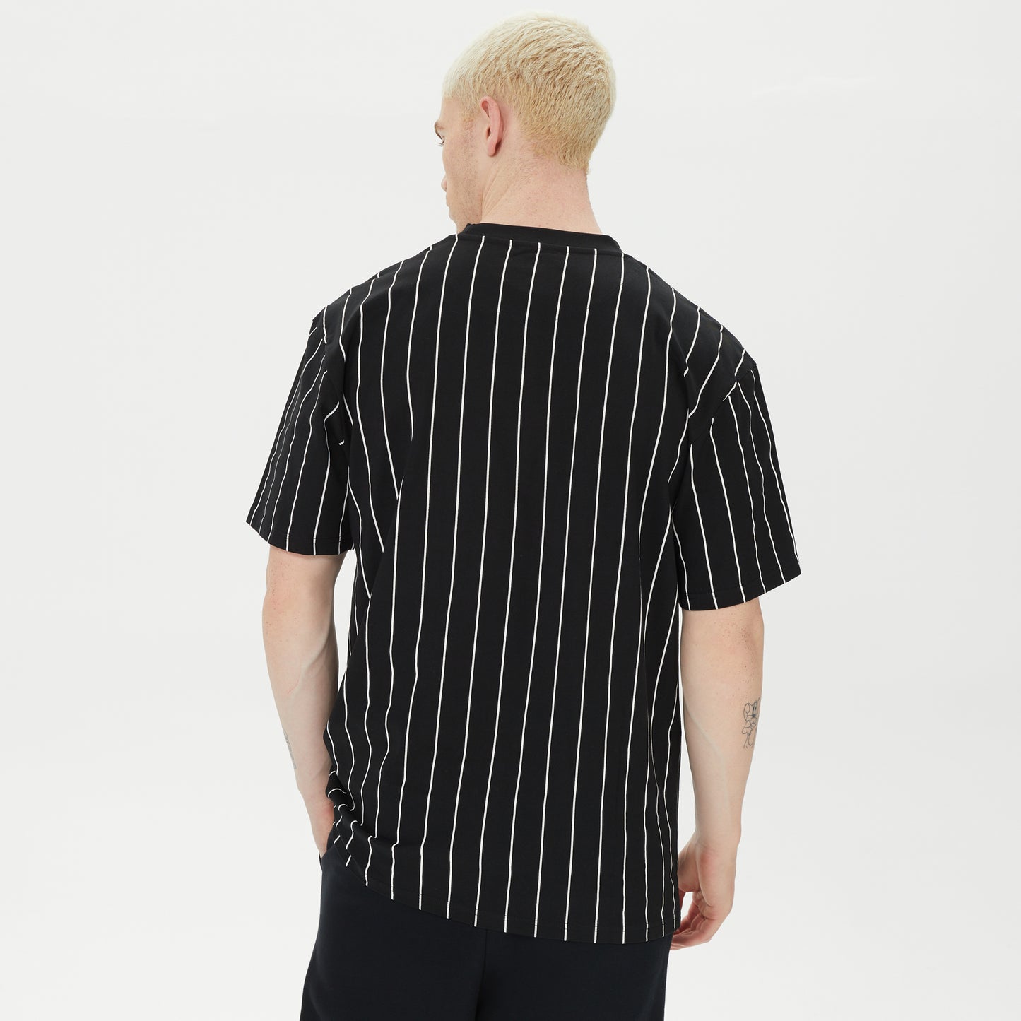Karl Kani Small Pinstripe Erkek Siyah T-shirt