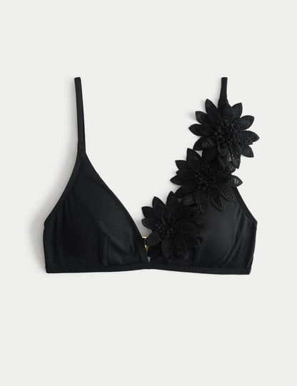 Çiçek Detaylı Bikini Üstü