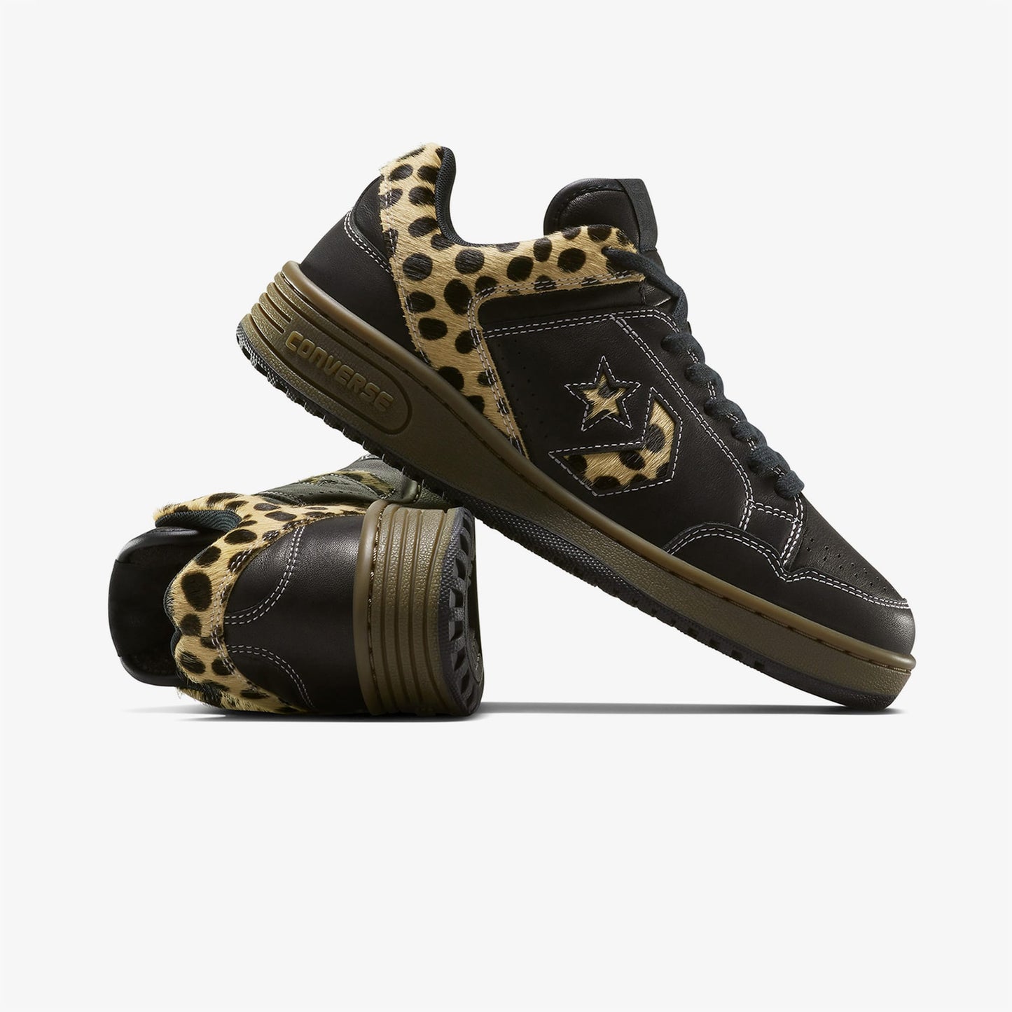 Converse Weapon Pony Hair Unisex Siyah Deri Sneaker