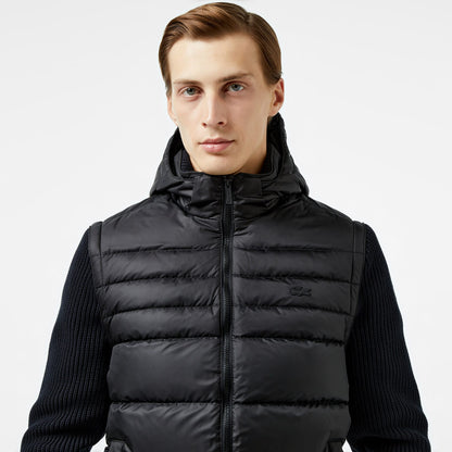 Lacoste Erkek Slim Fit Kapüşonlu Siyah Mont
