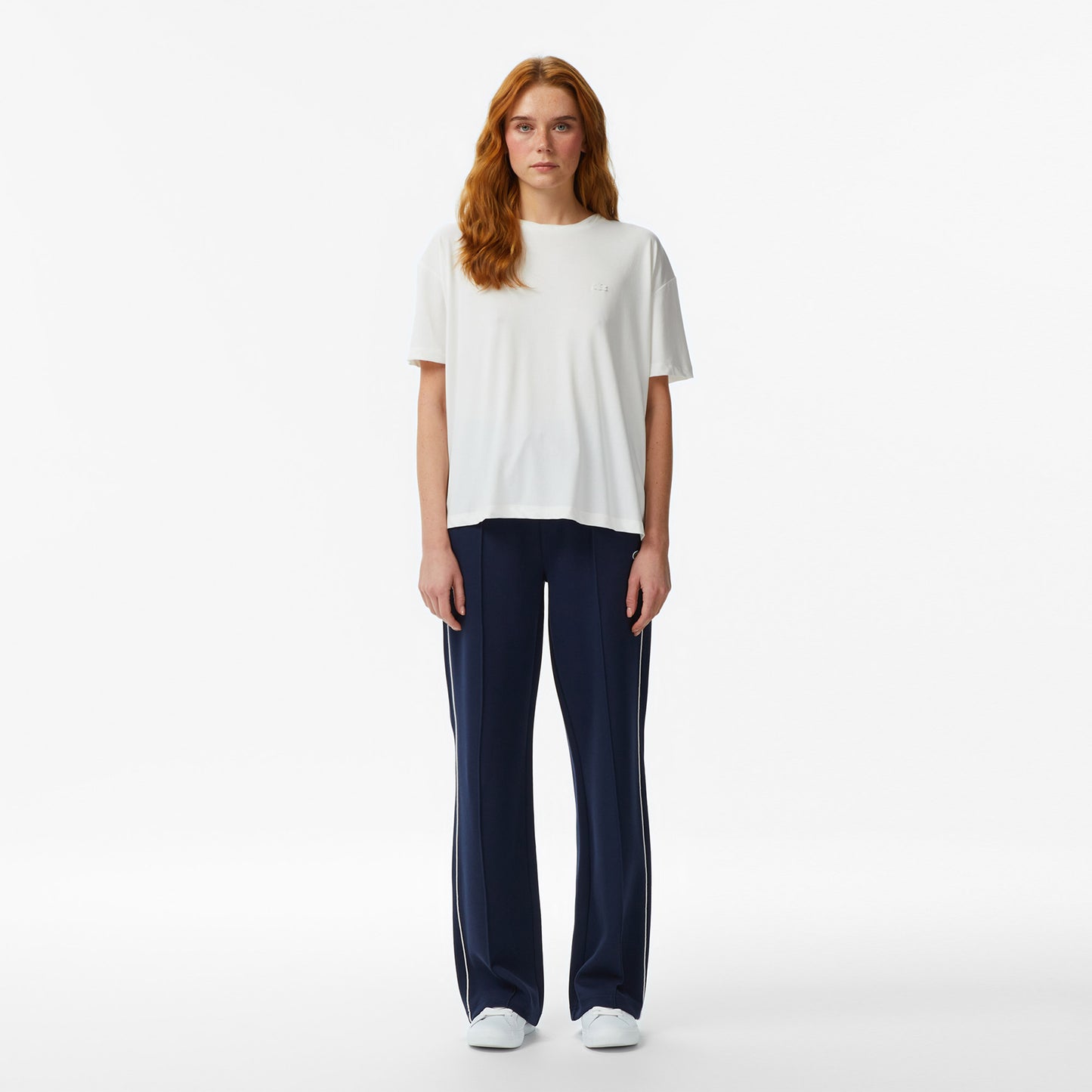 Lacoste Relaxed Fit Kadın Beyaz T-shirt