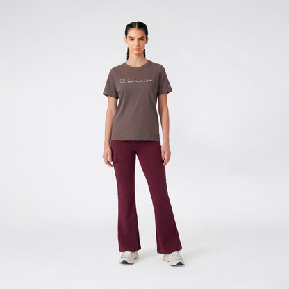 Champion Ss Regular Fit Kadın Gri T-shirt