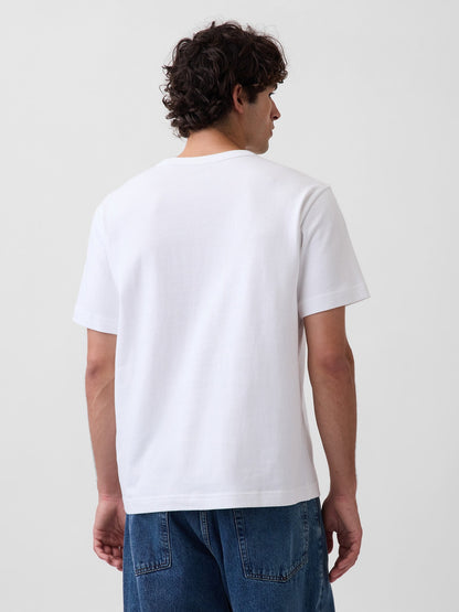 Beyaz Heavyweight Relaxed Logo T-shirt