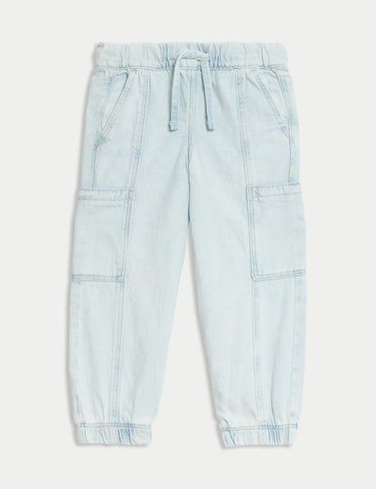 Denim Kargo Pantolon (2–8 Yaş)