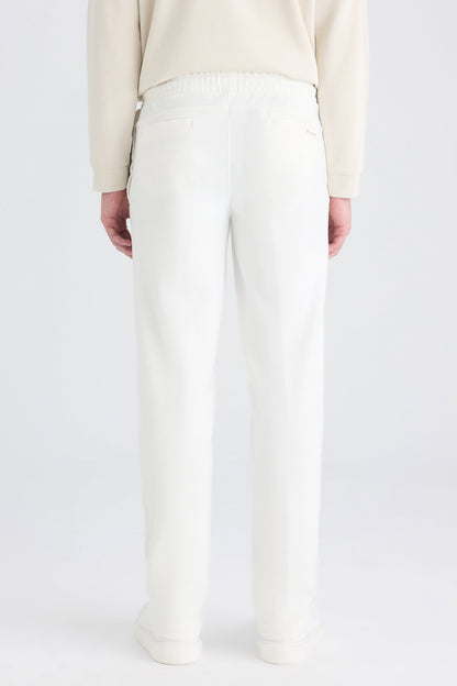 Ds Damat Regular Fit Ekru Düz Eşofman Alt