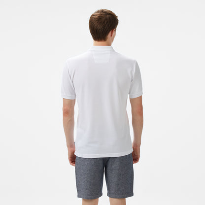 Nautica Erkek Beyaz Classic Fit Polo Yaka T-shirt