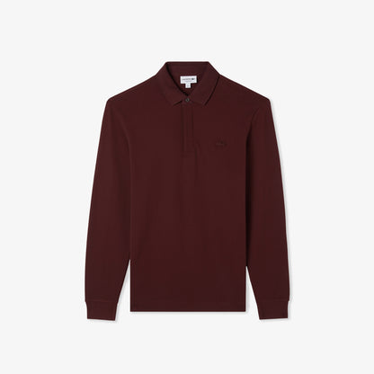 Lacoste Paris Erkek Regular Fit Uzun Kollu Bordo Polo