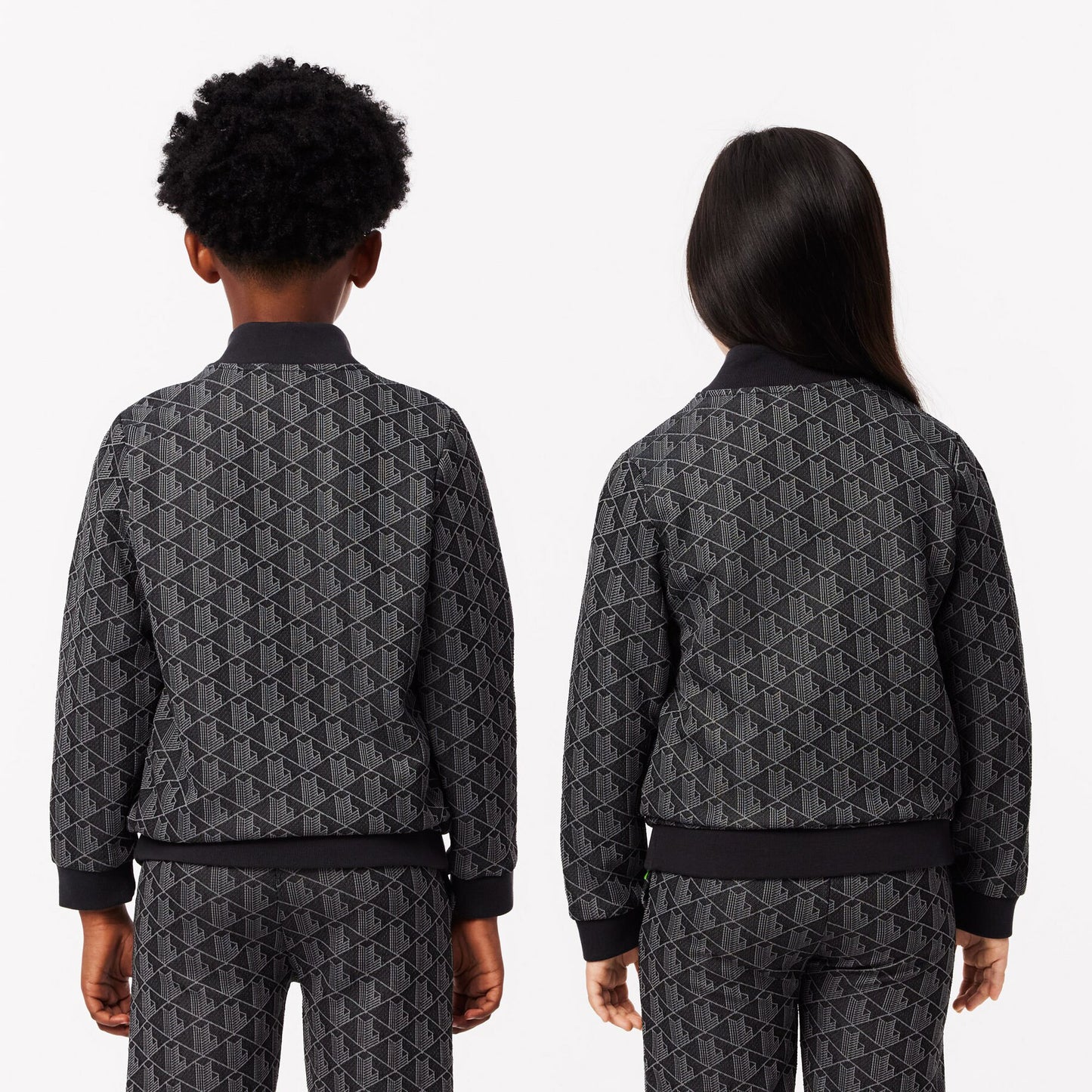 Lacoste Çocuk Fermuarlı Monogram Siyah Sweatshirt