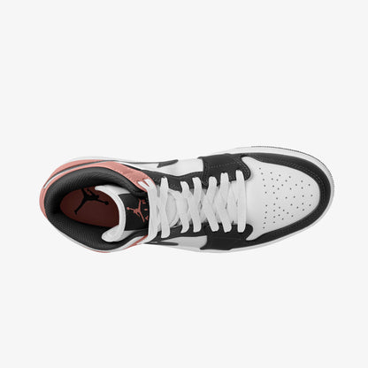 Nike Air Jordan 1 Mid Erkek Siyah Bilekli Sneaker