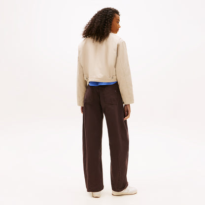 Tommy Hilfiger Cropped Workwear Kadın Bej Ceket